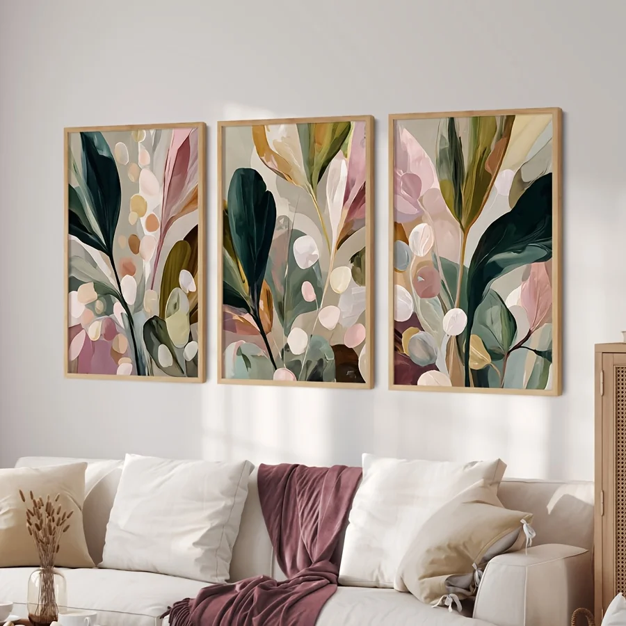 مجموعة كبيرة من 3 قطع، طباعة ع - مراجعة Abstract Canvas Set وسعره