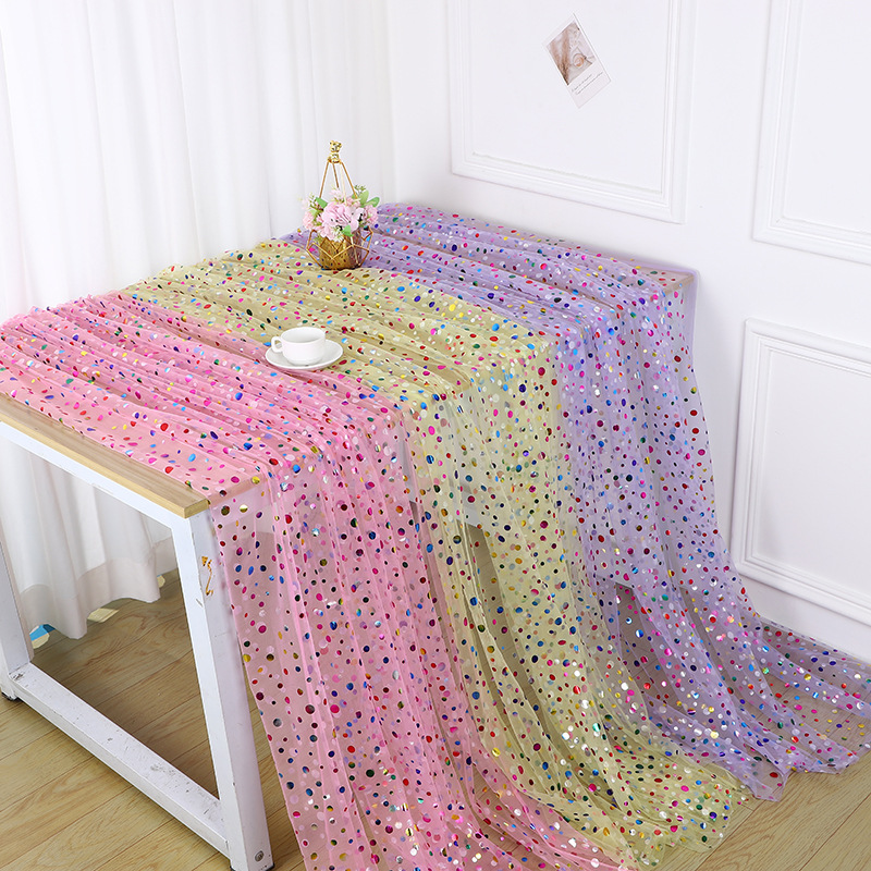 قماش تول ملون بنقاط بولكا دوت  - مراجعة Table Runner وسعره