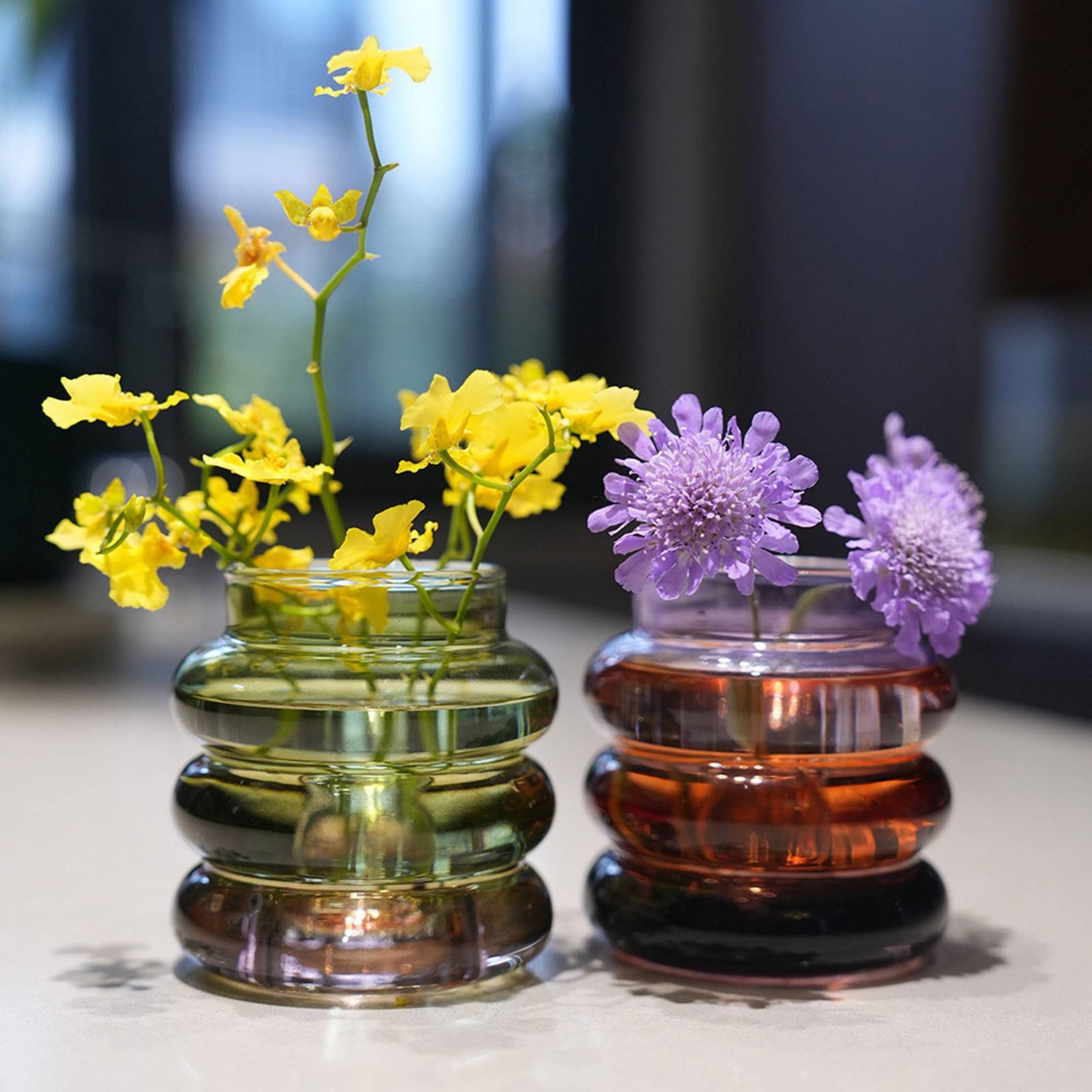 مزهرية زجاجية دائرية شفافة لتز - مراجعة Candle Holder Decor وسعره