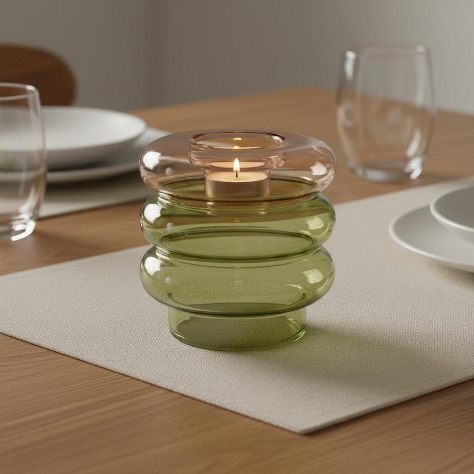 مزهرية زجاجية دائرية شفافة لتز - مراجعة Candle Holder Decor وسعره