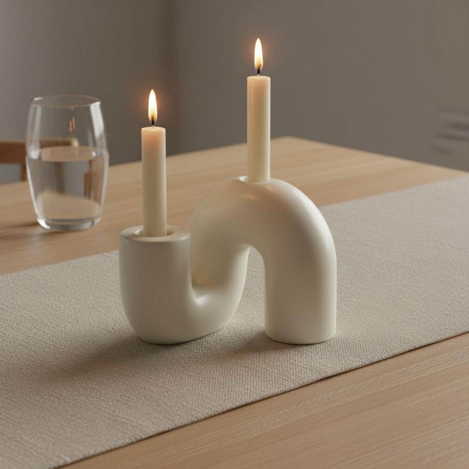 حامل شموع سيراميك مموج بتصميم  - مراجعة Candle Holder Decor وسعره